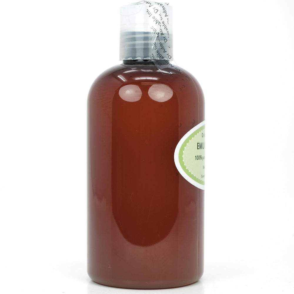 Dr Adorable Creamy Emu Oil bottle in hand showcases premium packaging