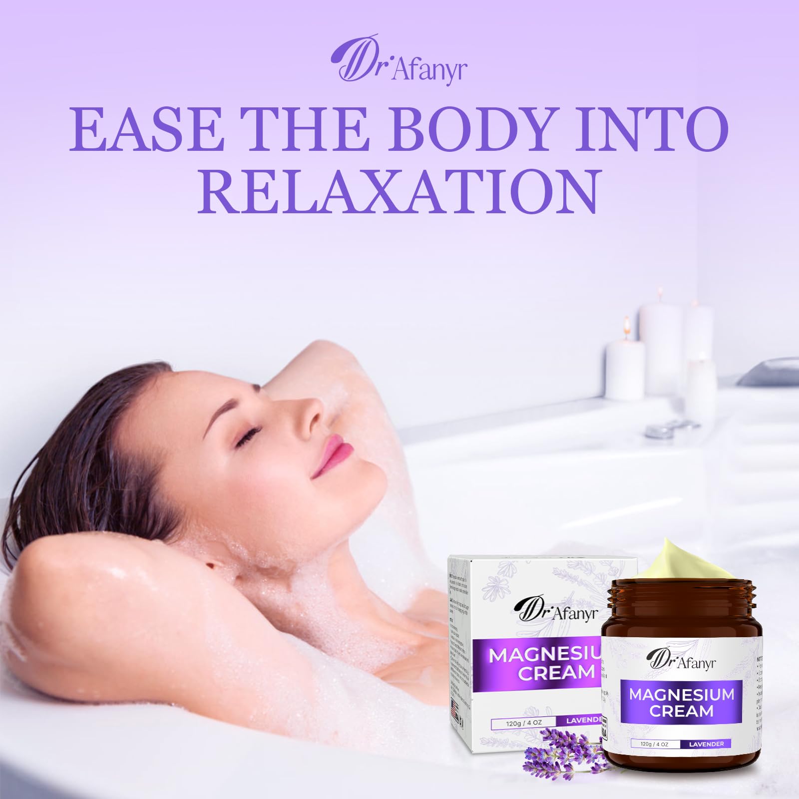 DR.Afanyr Magnesium Lotion packaging box conveys gift-ready self-care appeal.