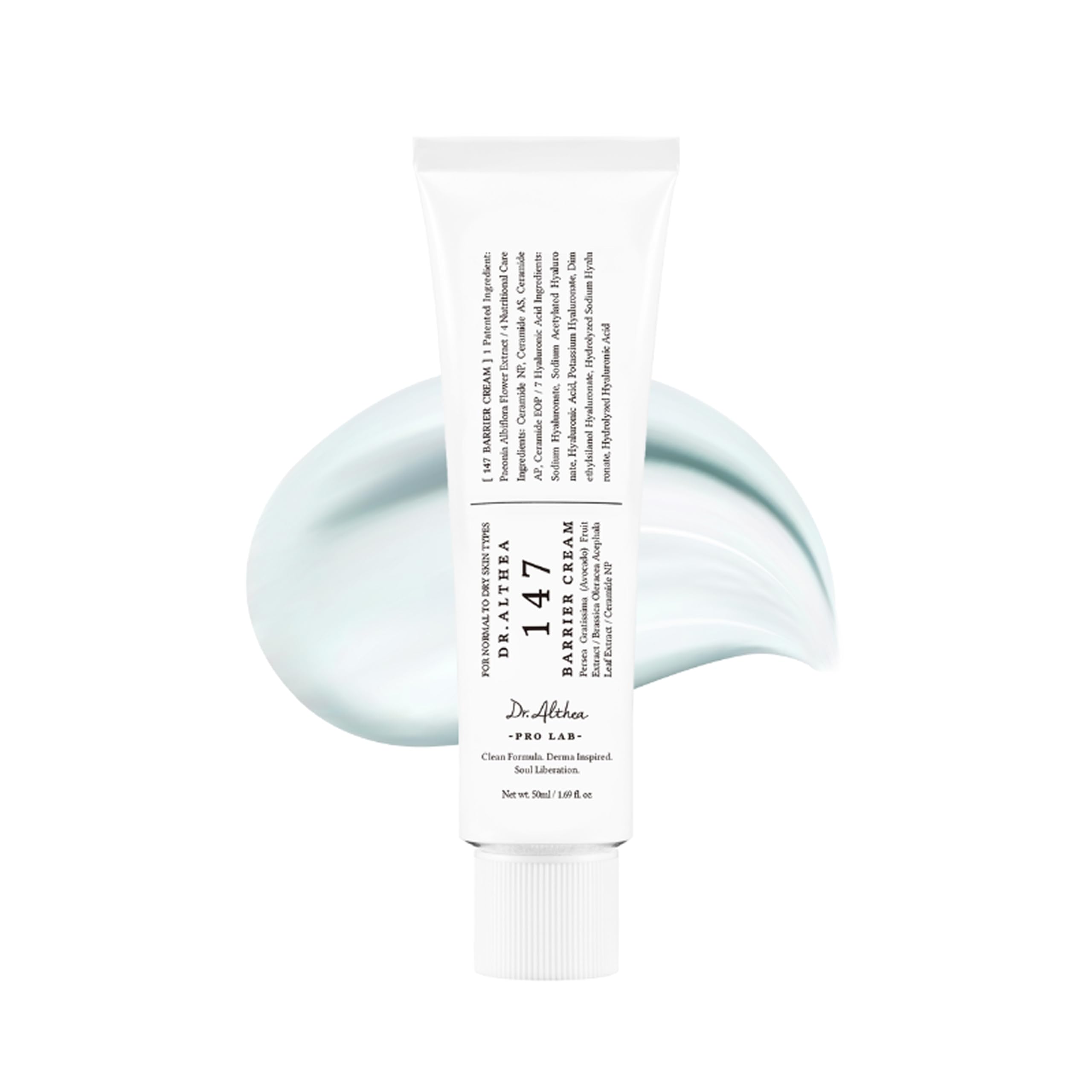 Dr.Althea 147 Barrier Cream bottle shown delivering lightweight, non-greasy hydration