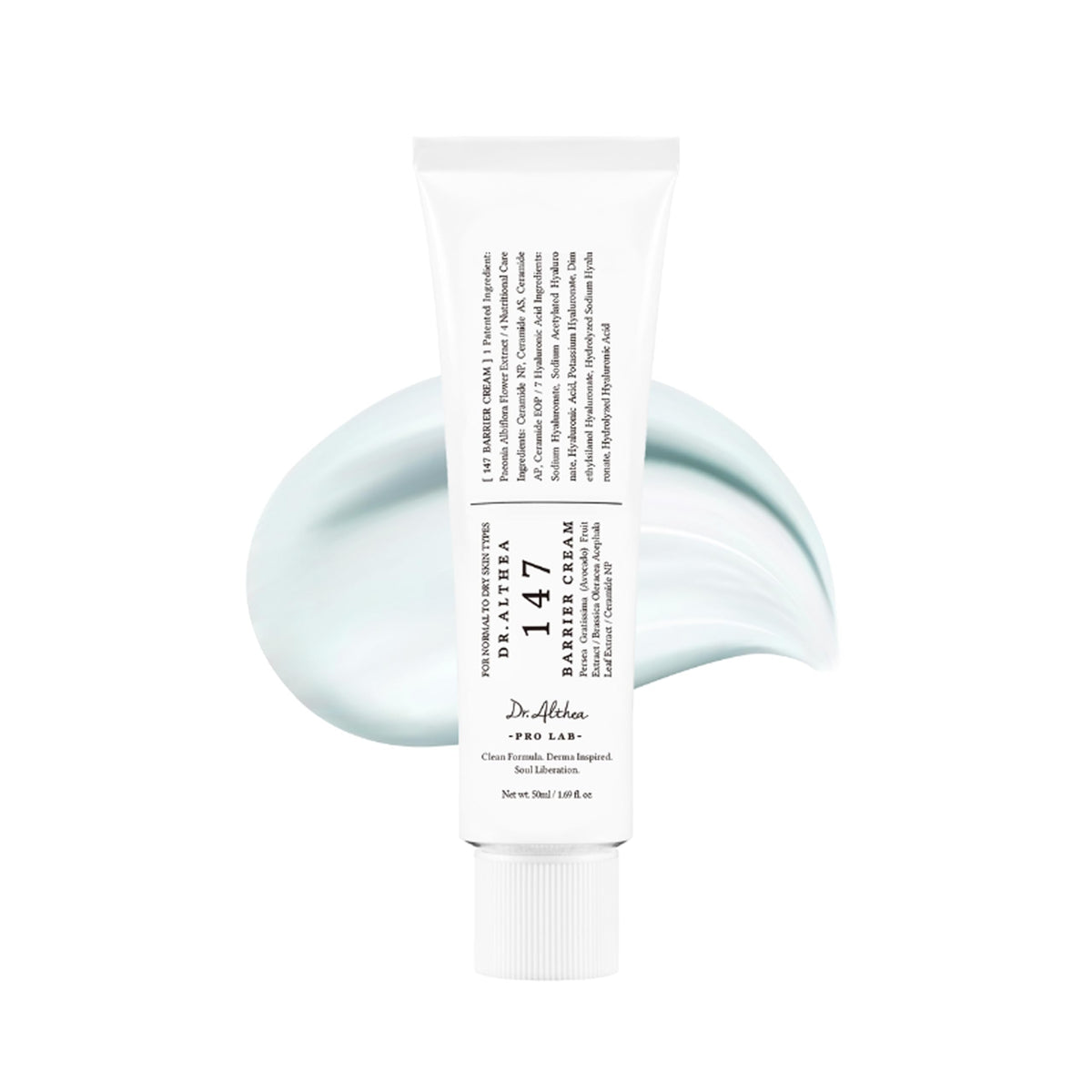 Dr.Althea 147 Barrier Cream bottle shown delivering lightweight, non-greasy hydration