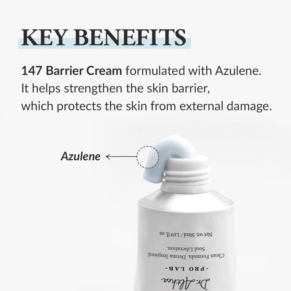 Dr.Althea 147 Barrier Cream texture closeup highlights silky, fast-absorbing formula