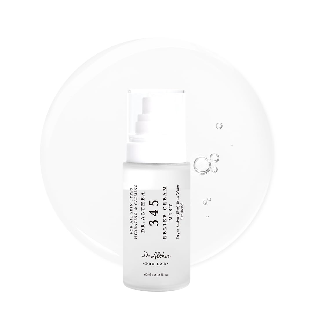 Dr.Althea 345 Relief Cream Mist bottle for portable hydration on the go.