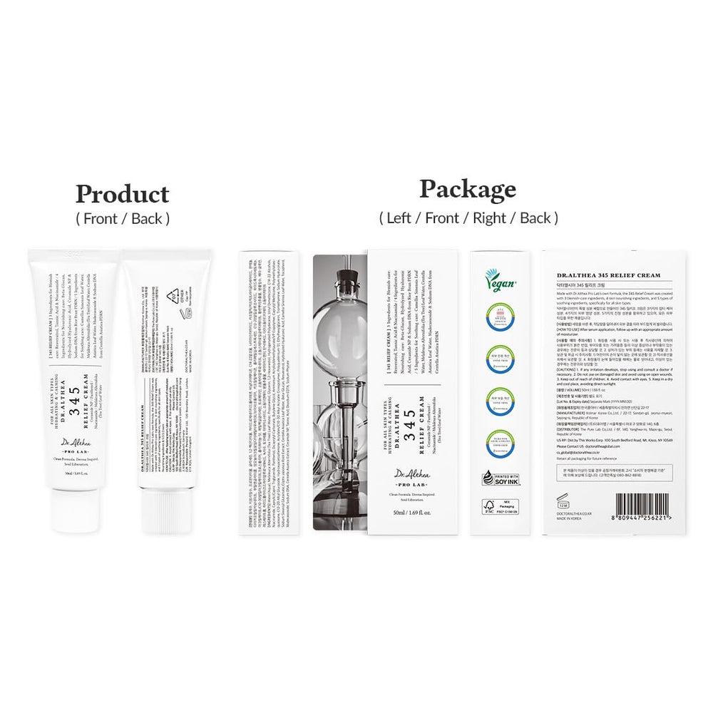 Dr.Althea 345 Relief Cream packaging on retail shelf.