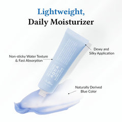 Dr.Althea Aqua Marine Watery Cream application shows quick absorption with a non-greasy finish