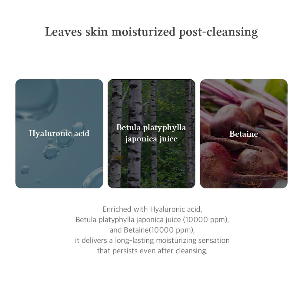 Gentle bubbles help maintain skin barrier during cleansing.