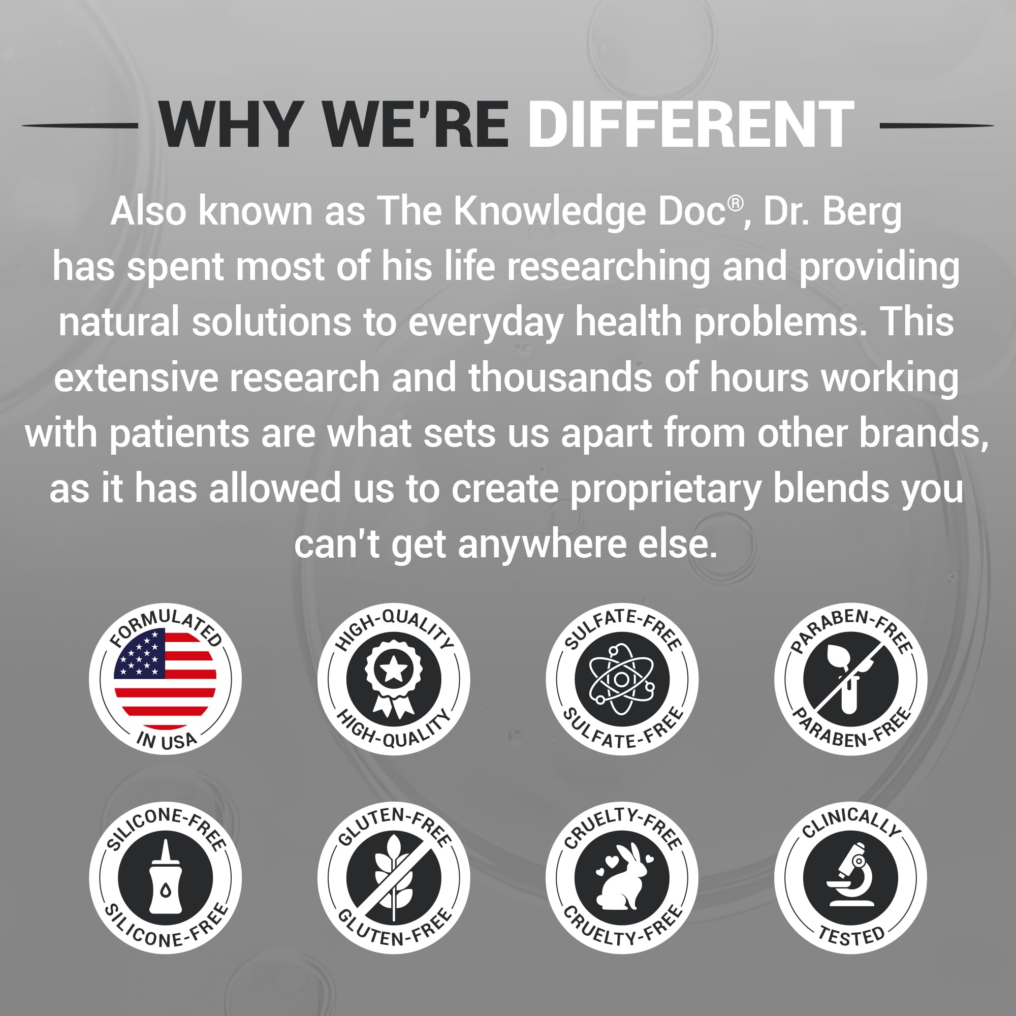 Dr. Berg Scalp & Hair Serum routine shot with healthy-looking hair.