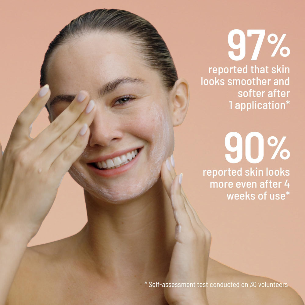 Dr. Brandt Advanced Microdermabrasion exfoliator back-label shot communicates safe usage for sensitive skin.