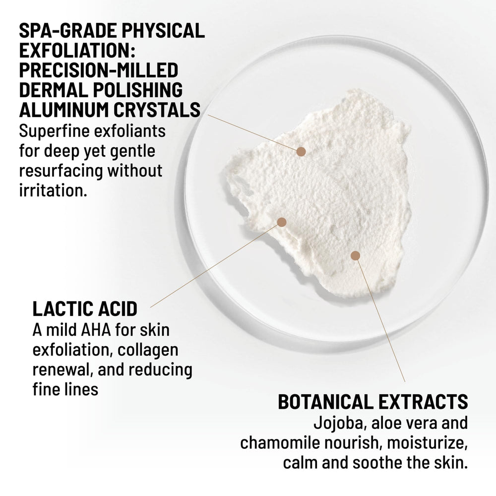 Dr. Brandt Advanced Microdermabrasion exfoliator with jojoba and aloe nourishes and soothes.