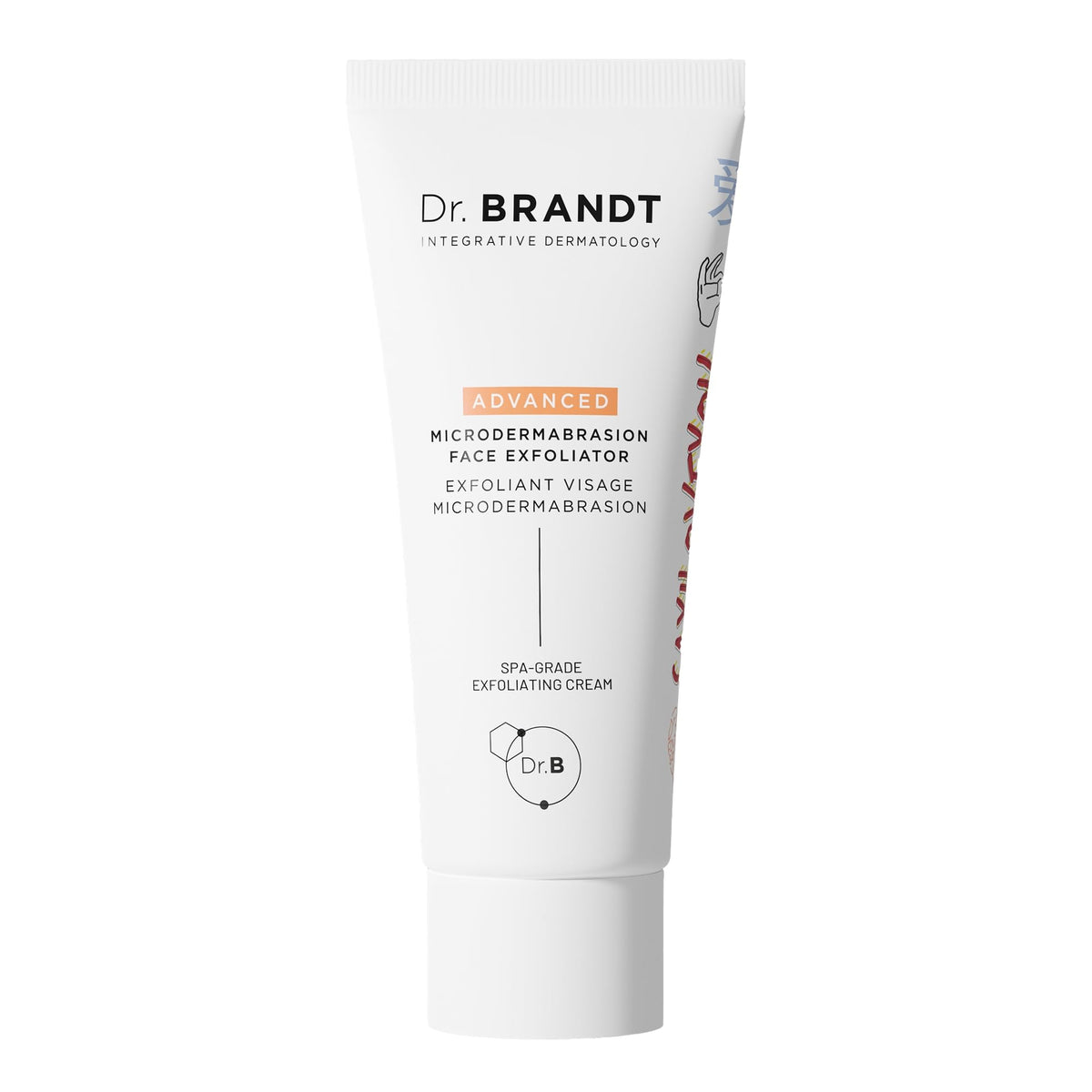 Dr. Brandt Advanced Microdermabrasion exfoliator packaging highlights at-home spa-grade exfoliation for smoother skin.