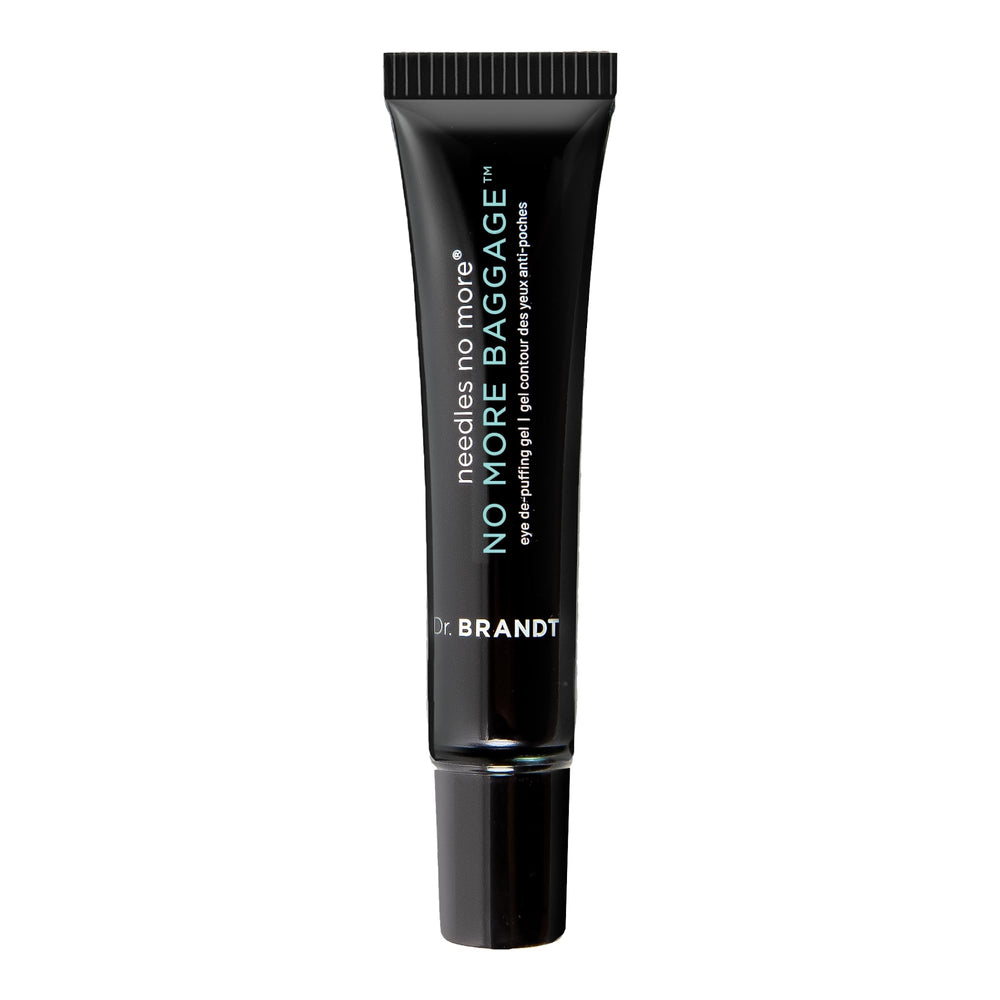 Dr. Brandt Needles No More Baggage jar — compact eye-care for on-the-go routines