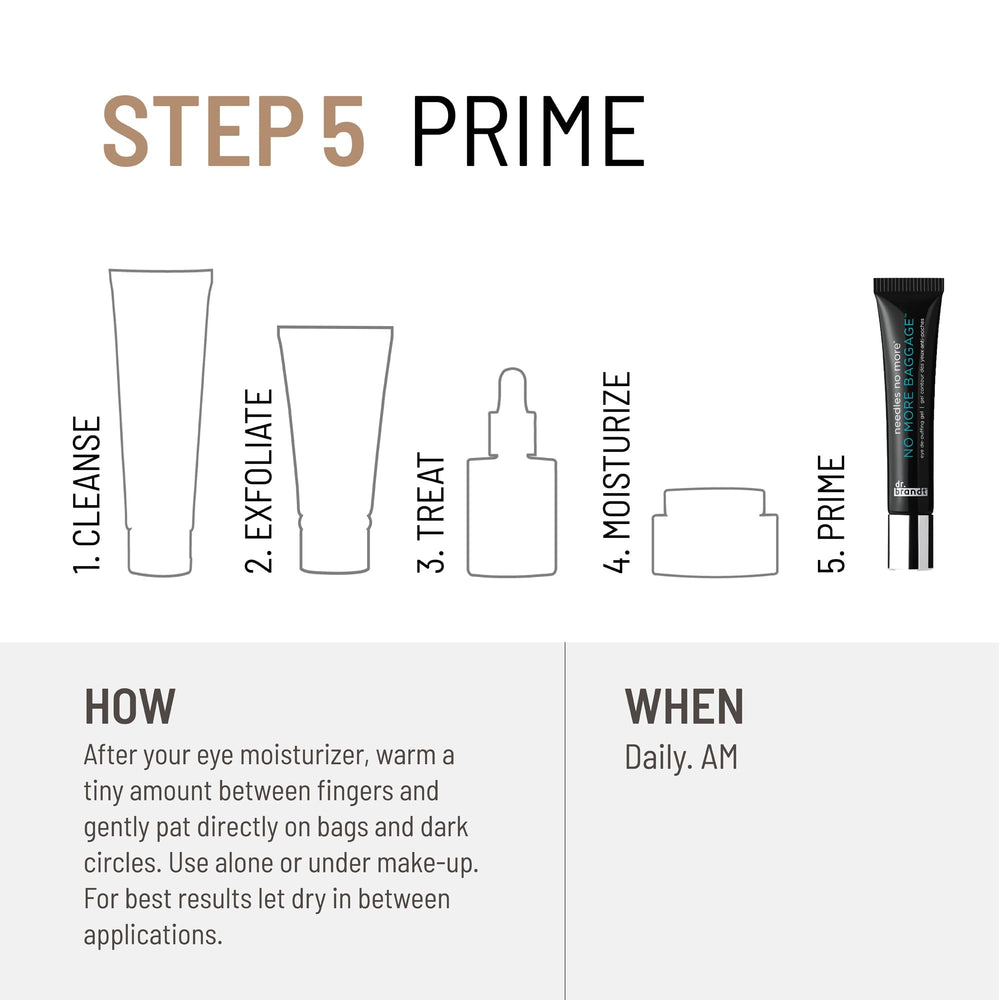 Dr. Brandt Needles No More before-after — visible under-eye improvement