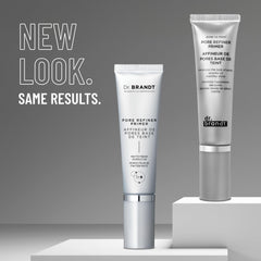 Dr. Brandt Pores No More primer being applied on skin for smooth look
