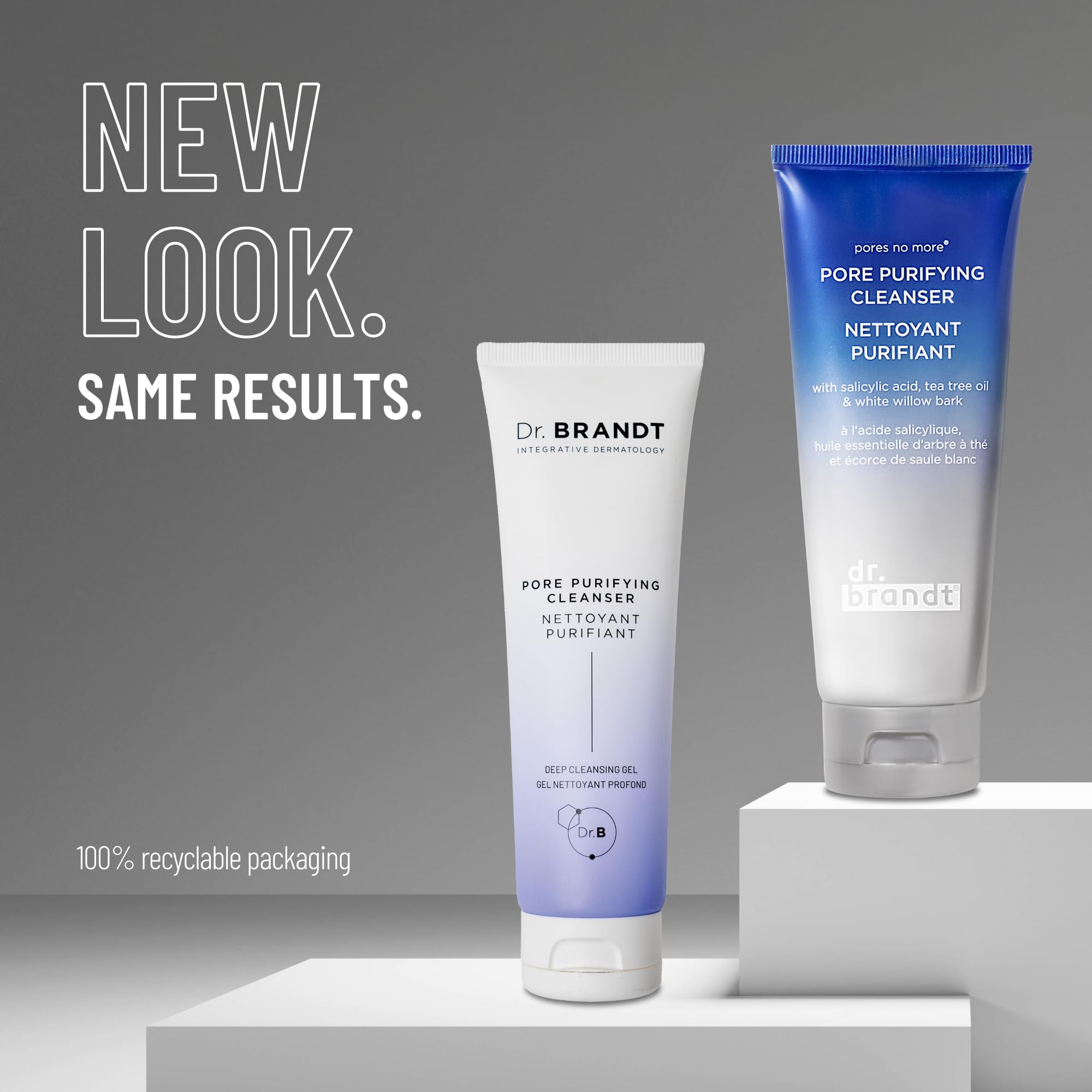 Dr. Brandt Skincare Pore Purifying Cleanser applying on damp skin during routine