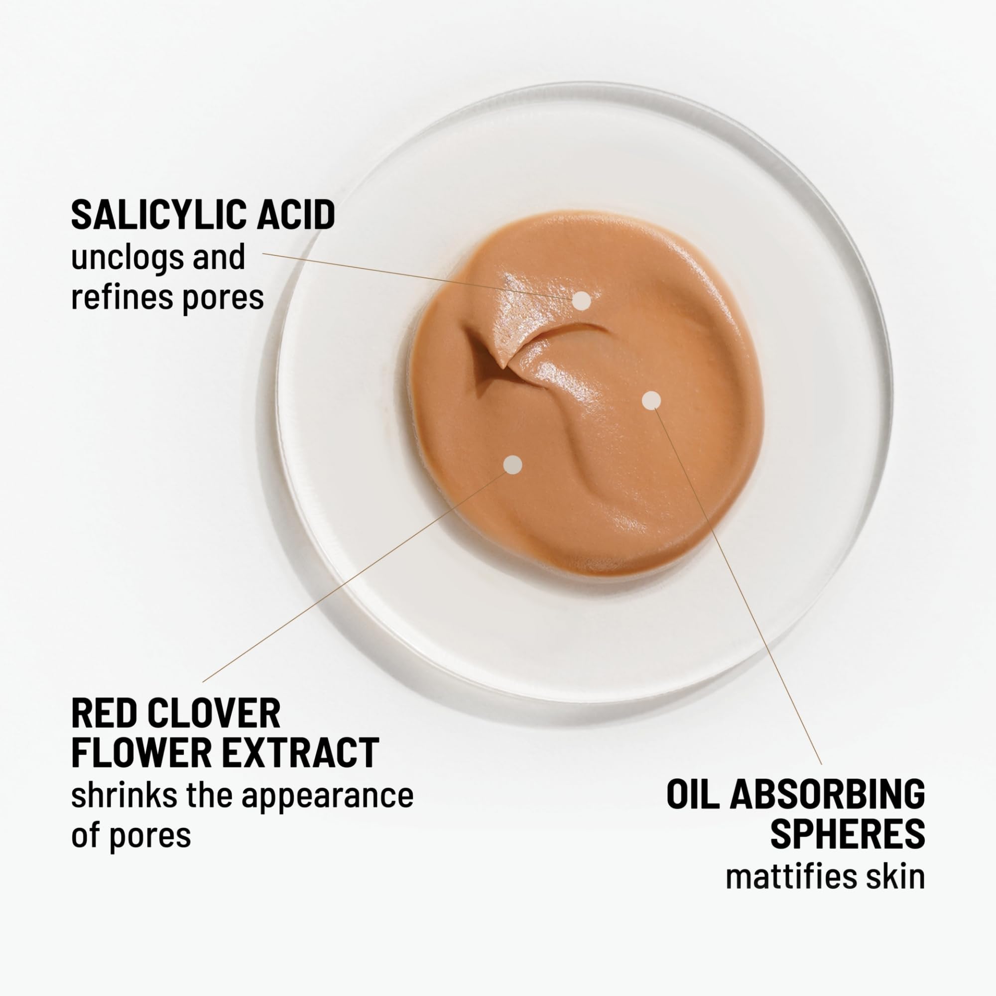 Dr Brandt Pores No More diffuse-light effect close-up highlights pore minimization.