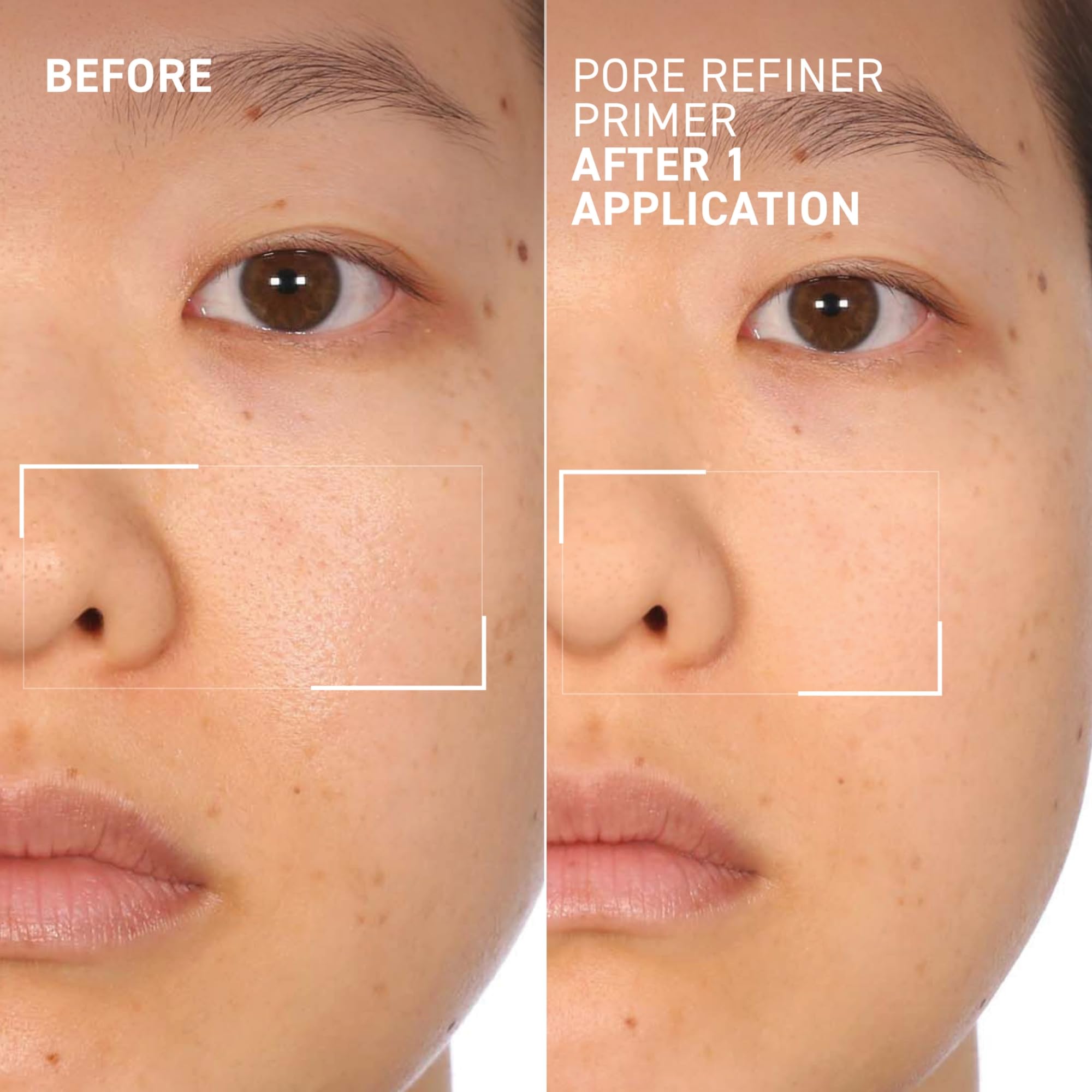 Dr Brandt Pores No More midday oil-blot close-up suggests quick shine reduction.