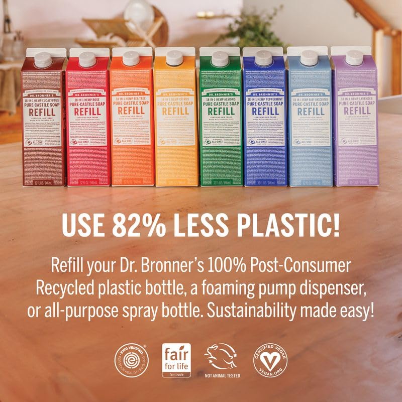 Dr. Bronner's lavender castile used for face, body, and dishes