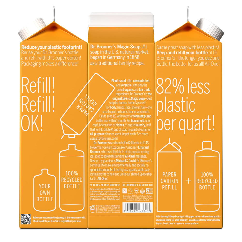 Dr. Bronner's Citrus aroma splash suggesting a bright cleaning moment.