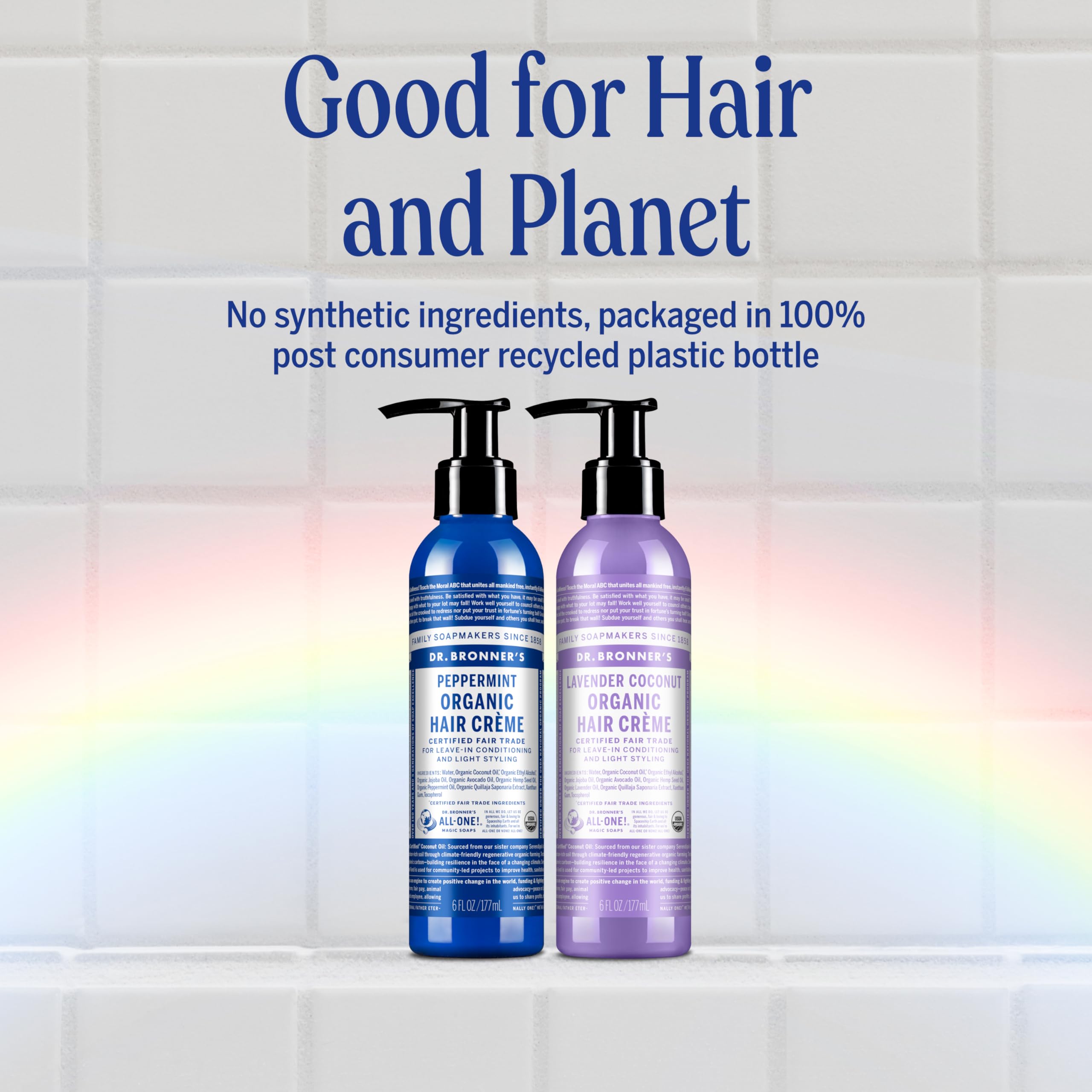 Dr. Bronner's Leaping Bunny cruelty-free certification on product label