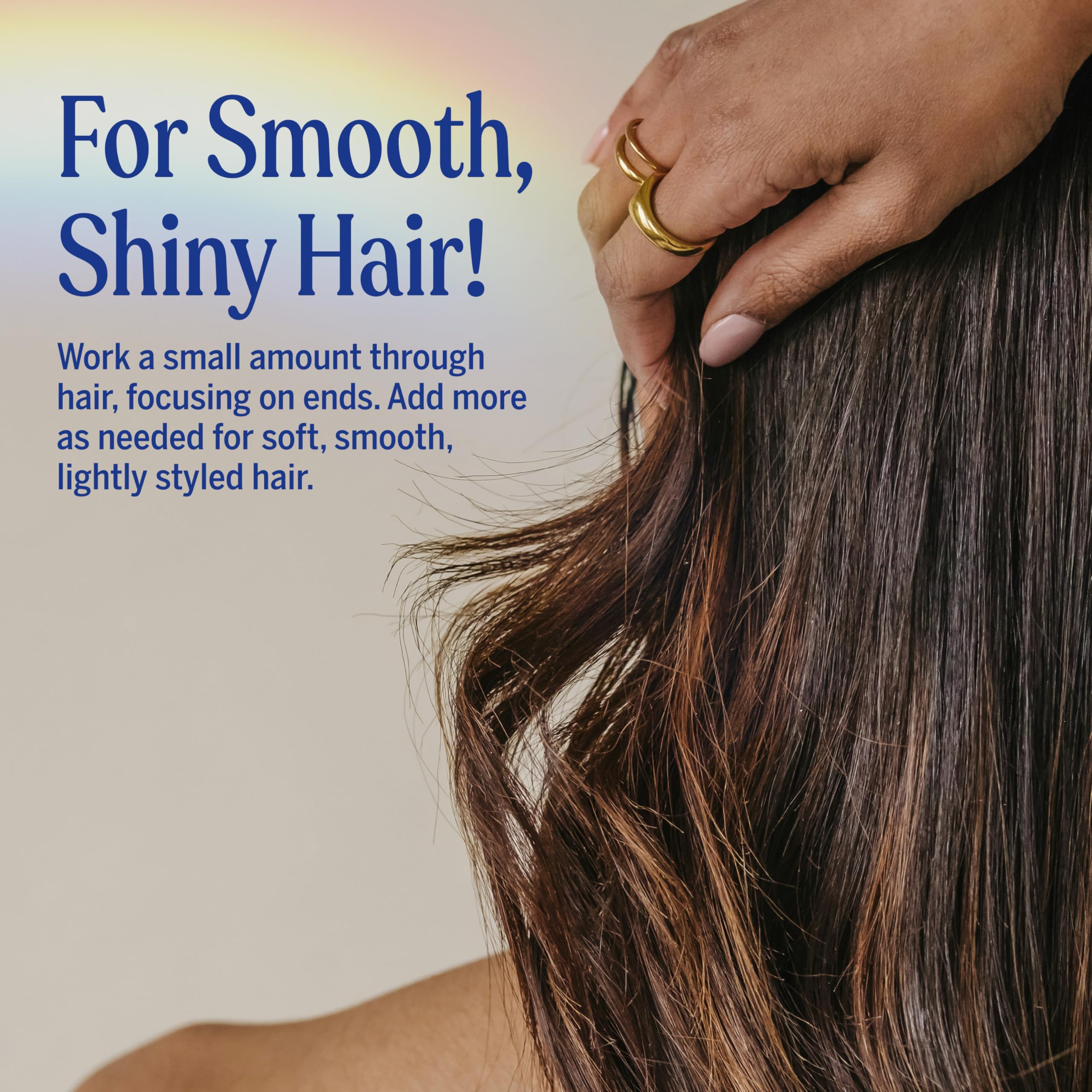 Dr. Bronner's Organic Hair Crème on wet hair being combed for smooth ends