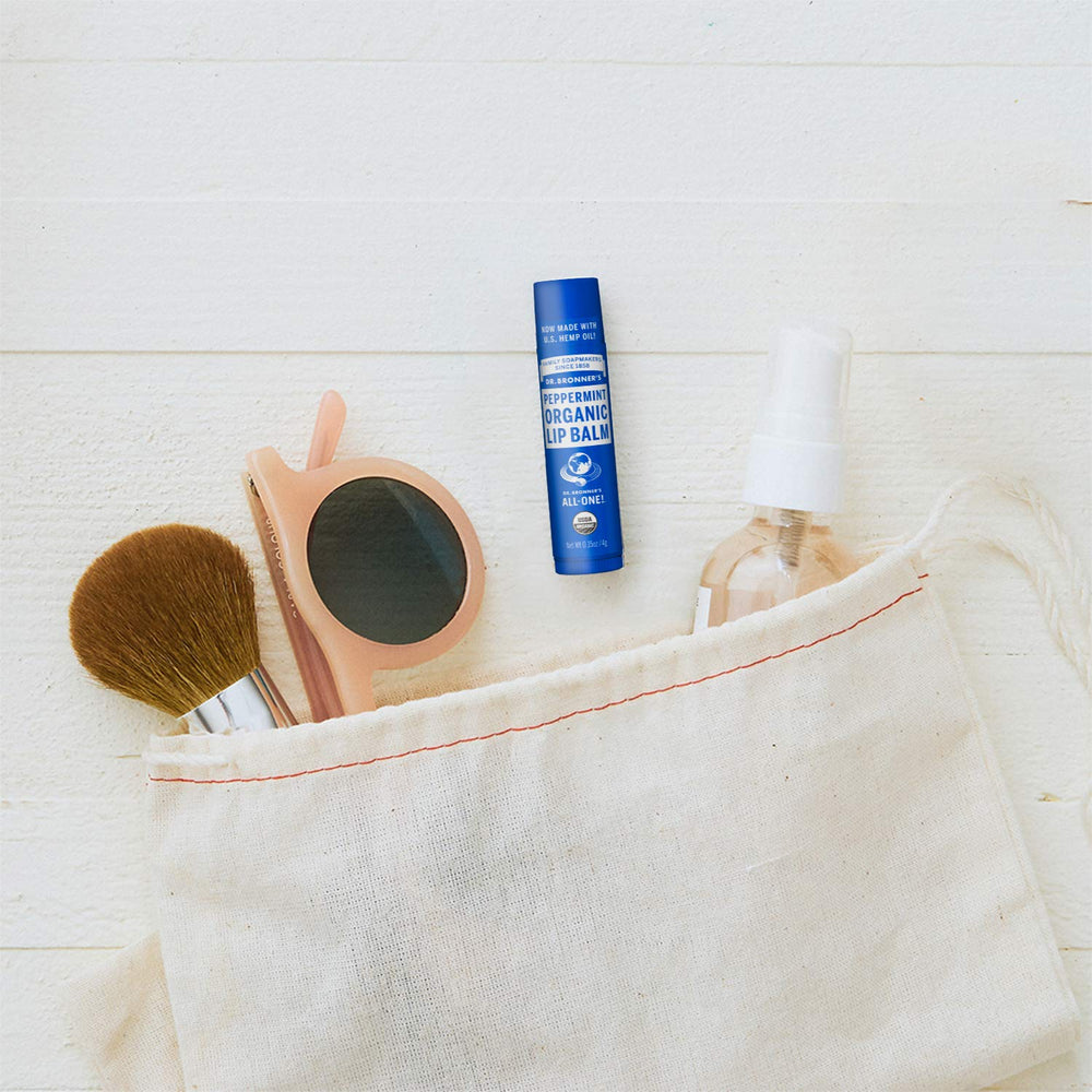 Dr. Bronner's Lemon Lime lip balm delivers zesty hydration for lips.