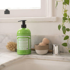Dr. Bronner's Organic Sugar Soap lemongrass sugar-crystals-closeup emphasizes natural sugar cleansing particles.