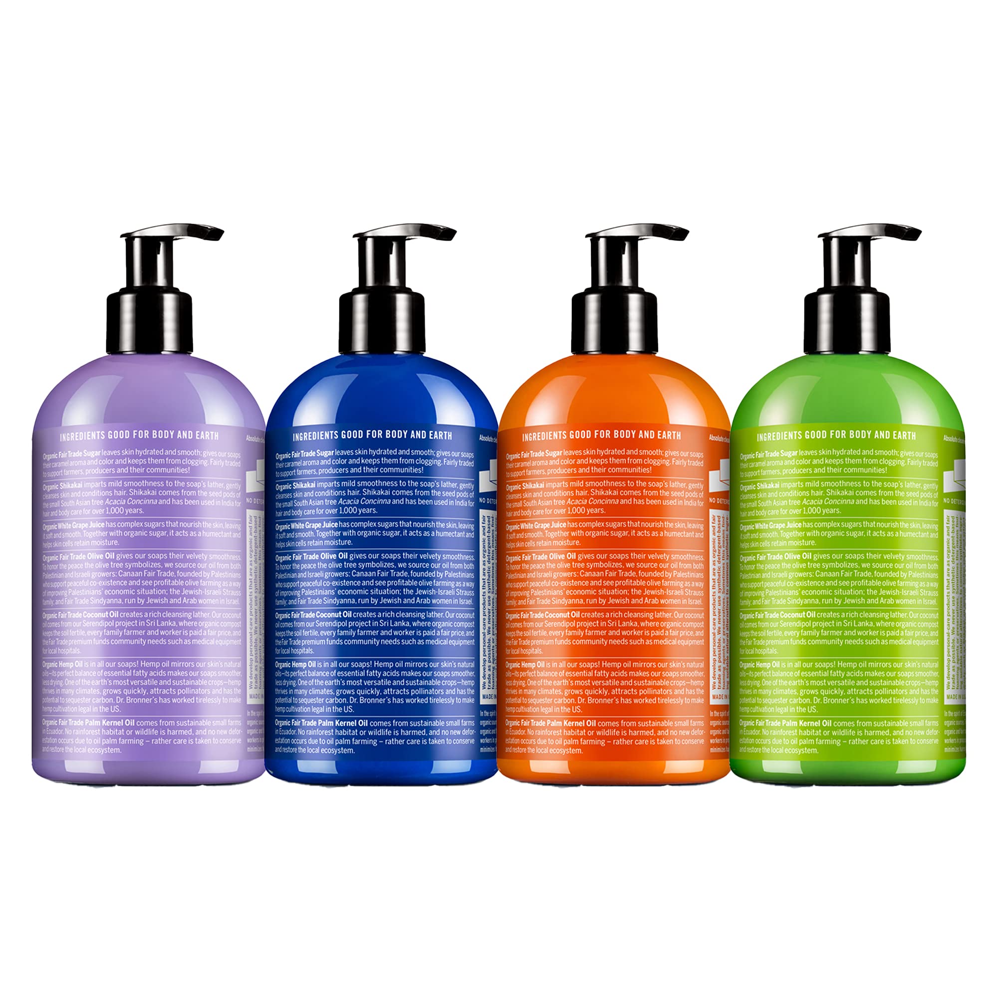 Dr. Bronner's Tea Tree Sugar Soap bottle delivers a clarifying, refreshing wash.