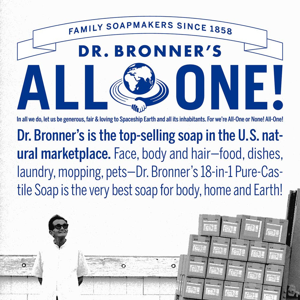 Dr. Bronner's Rose soap used for pets and home cleaning