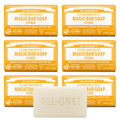 Dr. Bronner's citrus castile bar lather delivers refreshing cleanse