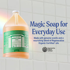 Dr. Bronner's rich-lather bottle delivers refreshing cleanse with minimal product.