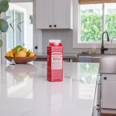 Dr. Bronner's organic fair-trade ingredients label highlights regenerative oils powering routines.