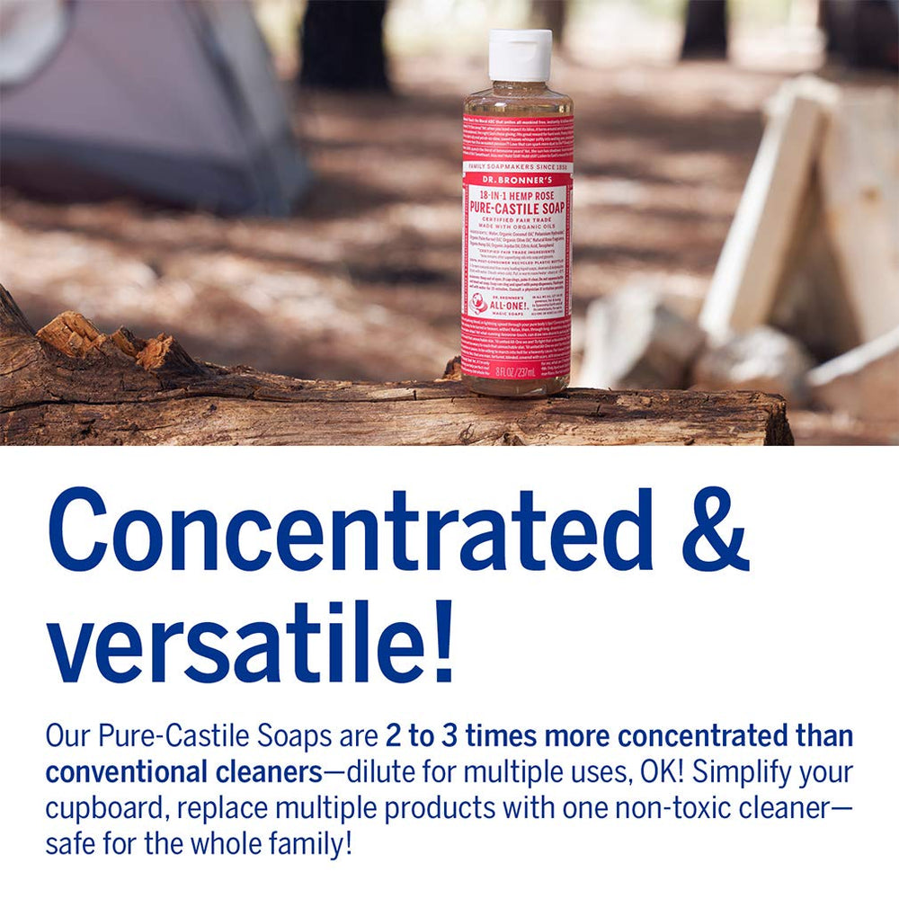 Rose-scented lather close-up from Dr. Bronner's Pure-Castile Soap