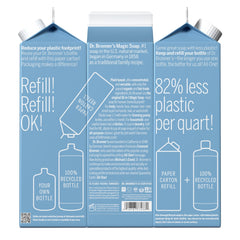 Dr. Bronner's unscented baby soap close-up shows gentle cleansing option.