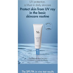 Dr.Ceuracle Hyal Reyouth Moist Sun lotion texture close-up demonstrates smooth, non-sticky feel