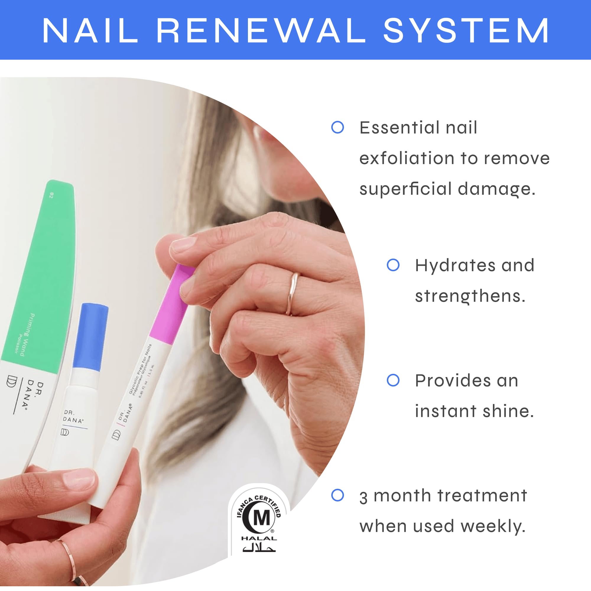 Dr. Dana Beauty Exfoliating Glycolic Acid exfoliation smooths edges for salon-grade shine.