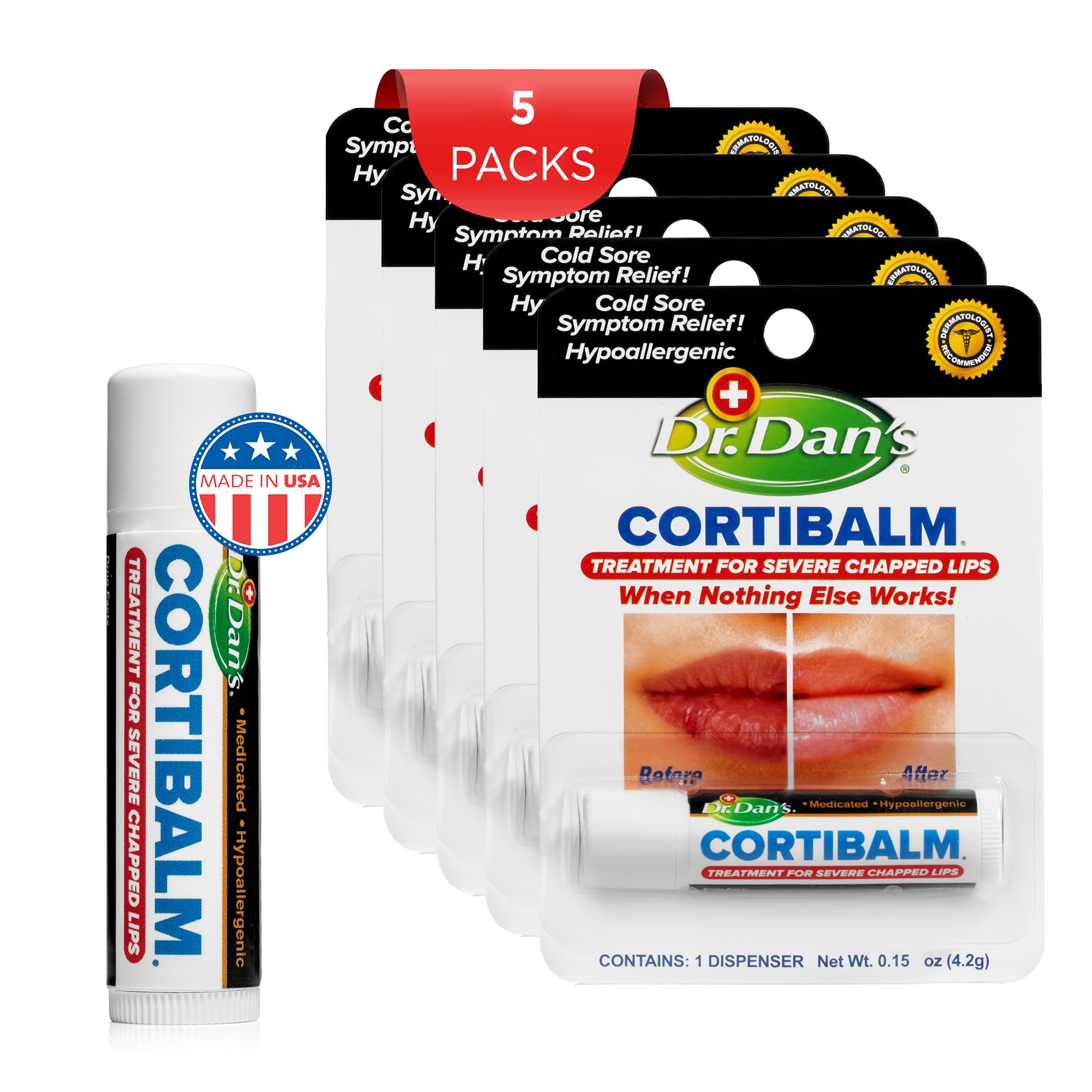 Dr. Dan's Cortibalm 5-pack for winter lips offers protection against harsh weather