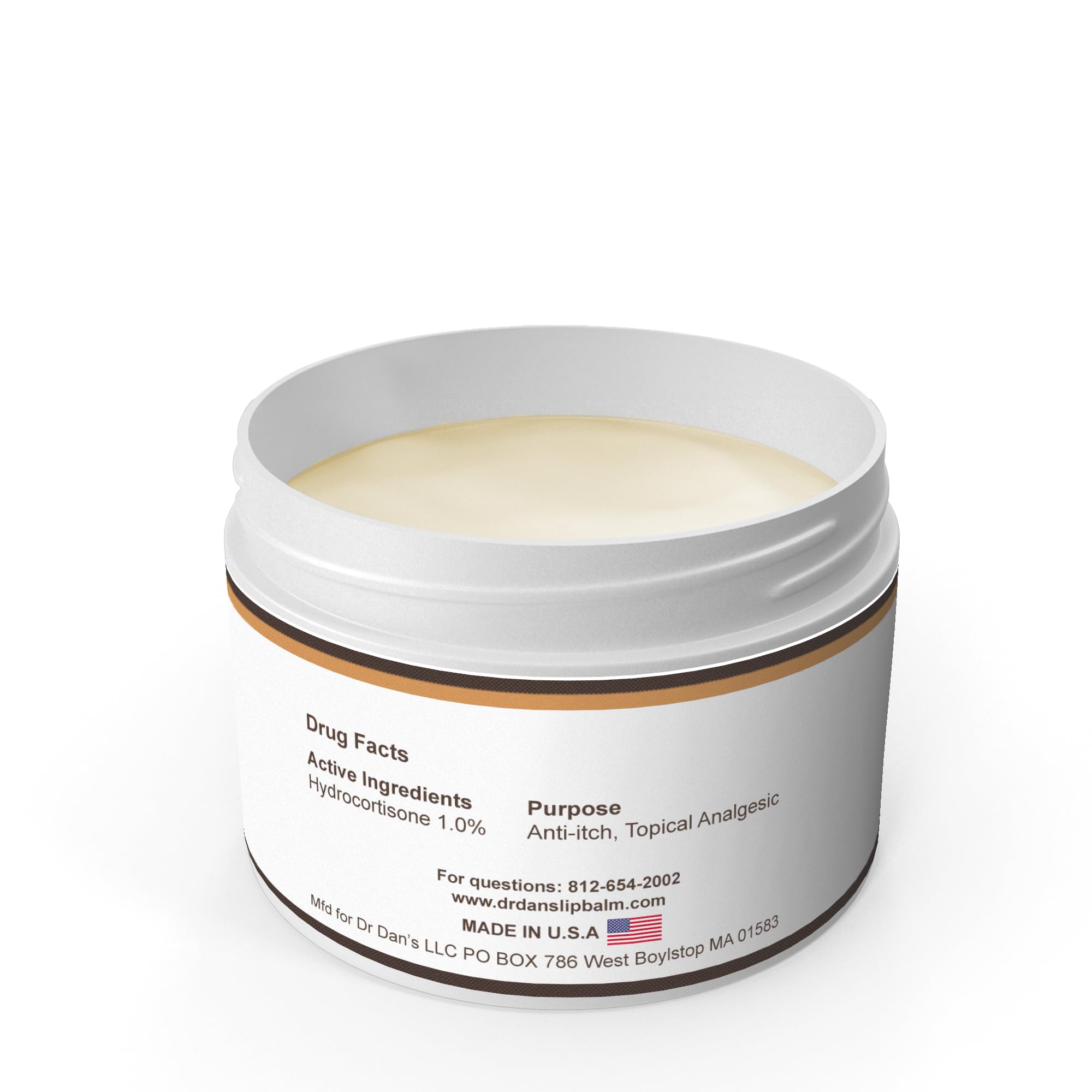 Dr. Dan's Cortibalm jar application demonstrates targeted lip care with easy glide.