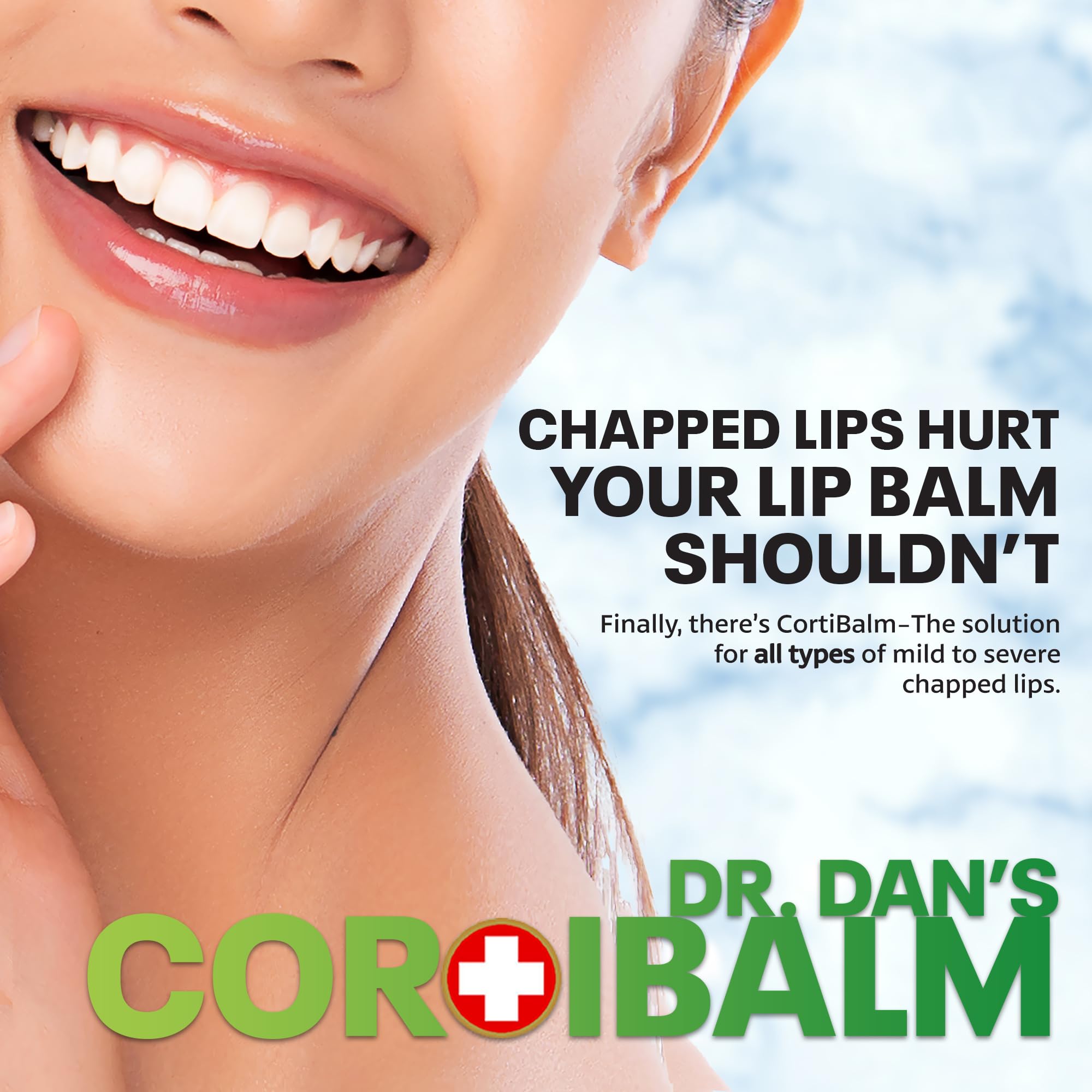 Dr. Dan's Cortibalm jar label highlights 1% hydrocortisone and a hypoallergenic formula.