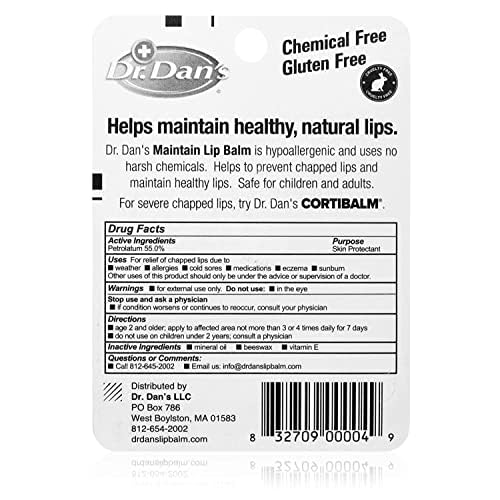 Dr. Dan's Maintain Lip Balm friendly for kids offering soothing moisture on the go.