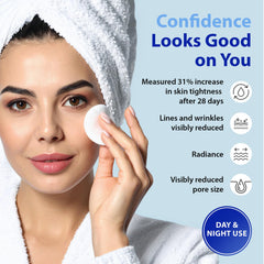 Dr. Denese SkinScience facial pad close-up shows texture refinement and pore-smoothing benefits