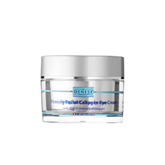 Dr. Denese SkinScience Firming Eye Cream bottle closeup supporting smoother under-eye skin.