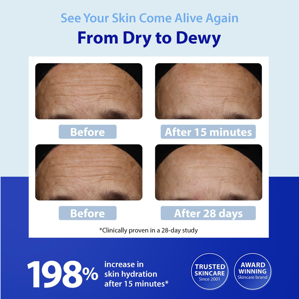 Dr. Denese SkinScience HydroShield serum texture close-up showing silky absorption