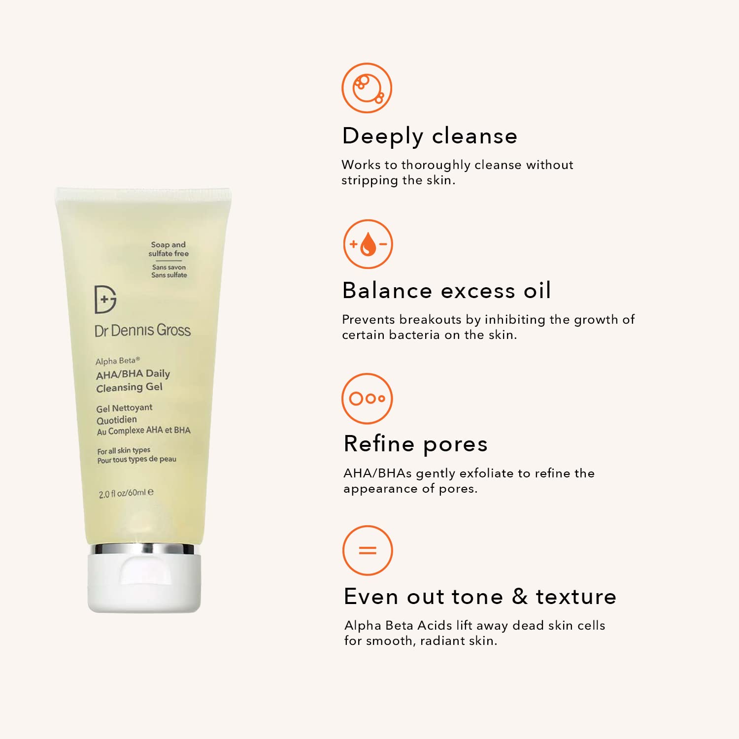 Dr Dennis Gross Alpha Beta daily cleanser eye-area cleanse around eyes
