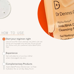 Closeup of creamy foam from Dr. Dennis Gross Alpha Beta gel for gentle exfoliation.