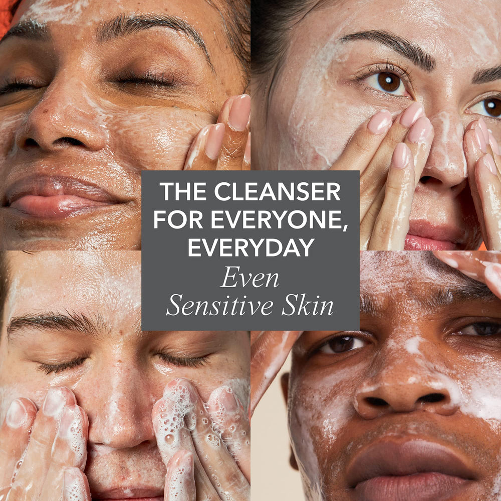 Morning and evening routine featuring Dr. Dennis Gross Alpha Beta cleansing gel.