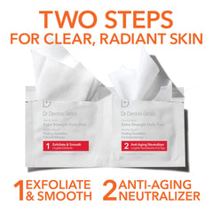 Step one wipe from Dr Dennis Gross Alpha Beta Extra Strength exfoliation routine.