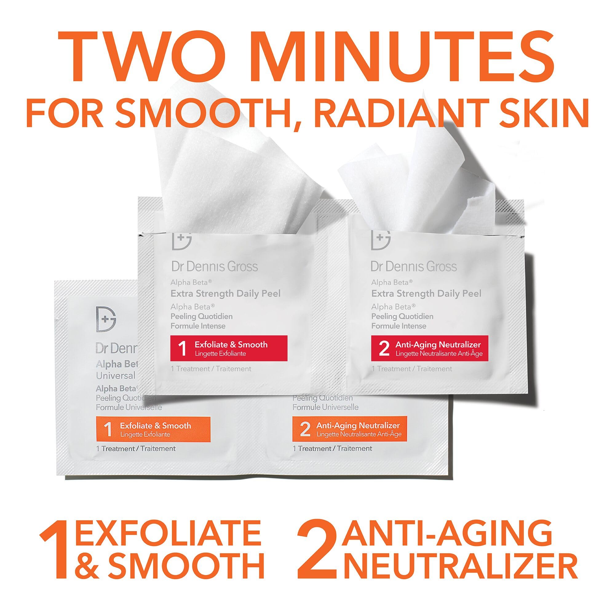 Dr Dennis Gross Alpha Beta Extra Strength Peels tubes for deeper resurfacing