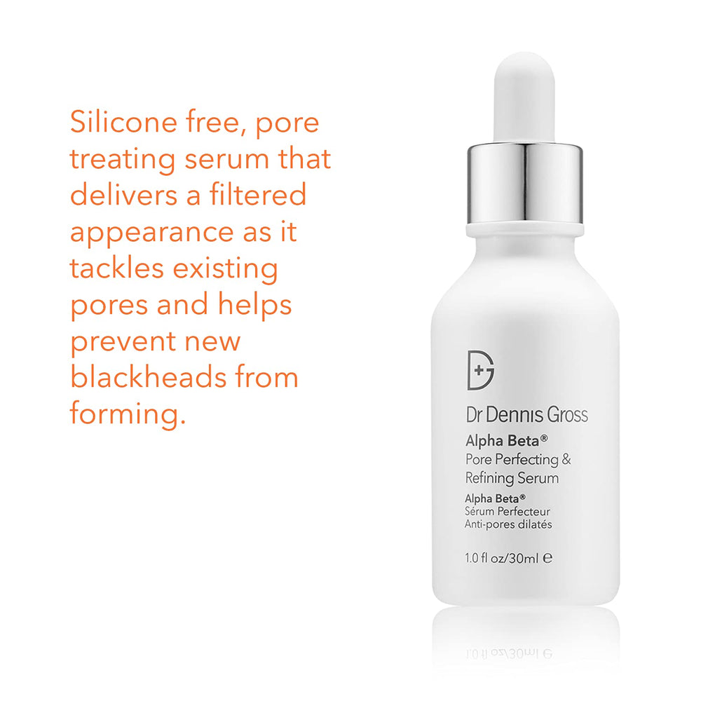 Dr Dennis Gross Alpha Beta Serum closeup texture shows lightweight, fast-absorbing finish.