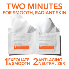 Dr Dennis Gross Alpha Beta Universal Daily Peel application steps shown for fast routine