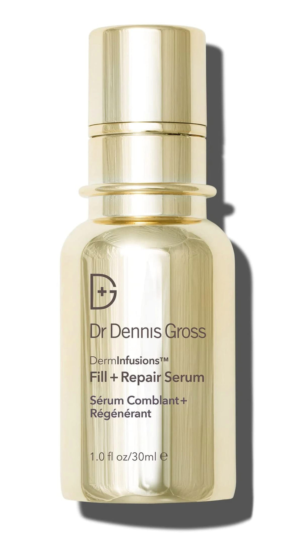Dr Dennis Gross DermInfusions Fill + Repair serum bottle for daily use and anti-aging support