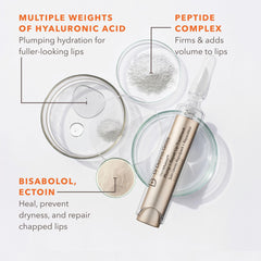 Dr Dennis Gross DermInfusions lip treatment swatch on skin showing color boost.